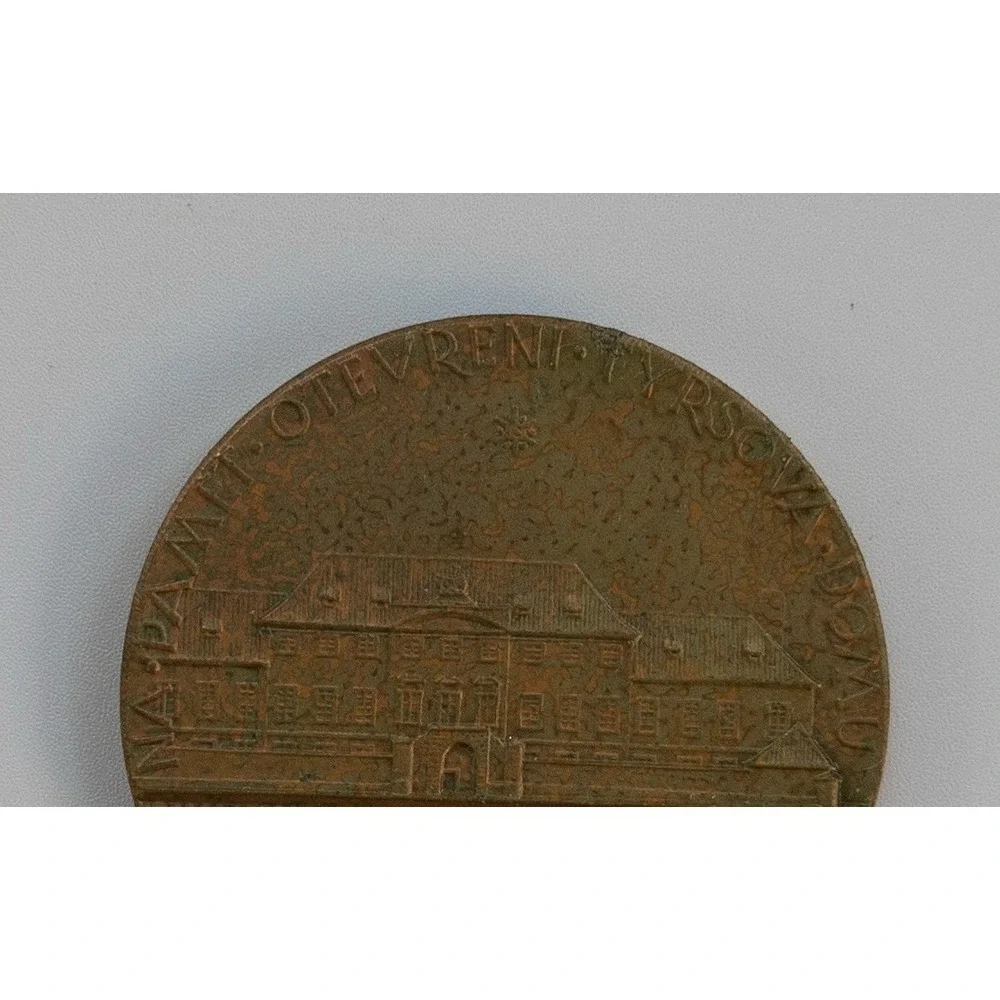 Antique 1925 Czechoslovakia Community Medal Rare Czech Republic History Artifact